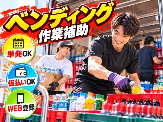 単発日払いOK！＊人気ドリンクのピッキング＆運搬サポーター＊未経験OK イメージ1