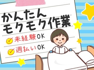 身体介助ナシ＊土日休み＊未経験OK！17時終業＊もくもくリネン回収＆ベッドメイク イメージ1