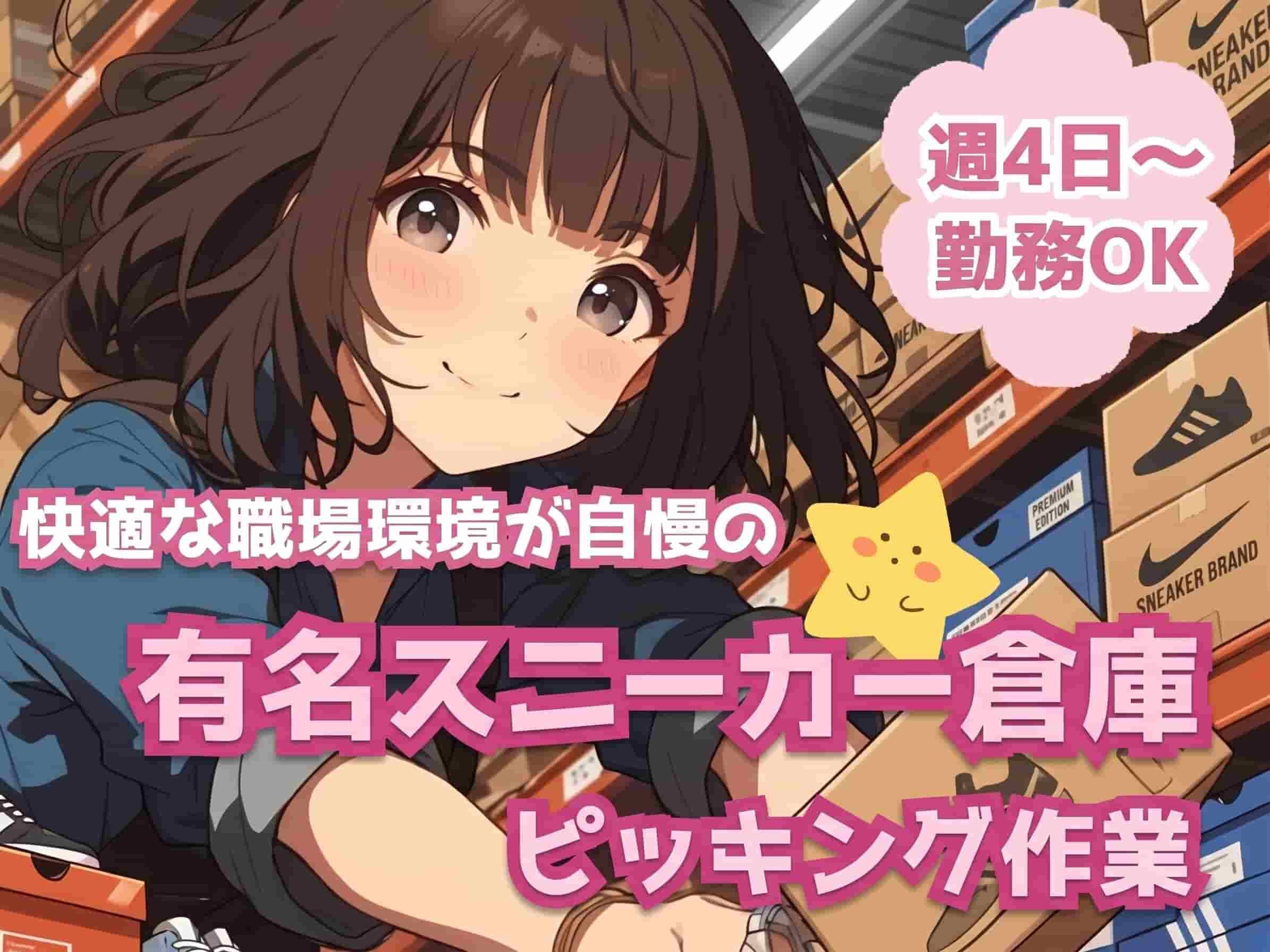＜未経験OK＞スニーカーを扱うキレイな倉庫で簡単作業▽無料送迎バスあり[404] イメージ1