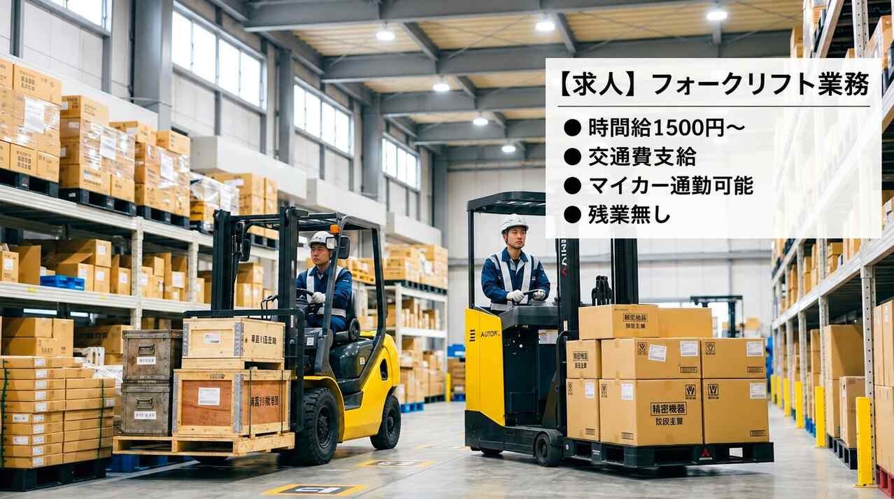 工場内倉庫での出荷準備・ピッキング/フォークリフト業務 イメージ1