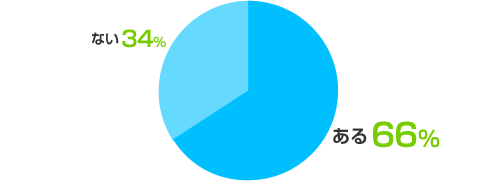 ある：66%、ない：34%
